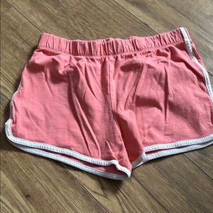 Kids Coral Shorts with White Trim